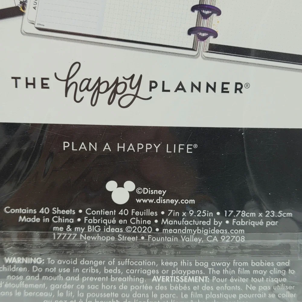 NEW 3x Happy Planner DISNEY Mickey Minnie Mouse Classic Paper Stickers Folder
